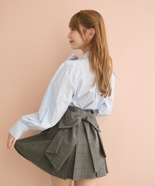 TITTY&CO.(ティティーアンドコー)の「リボンタイブラウス(シャツ/ブラウス・レディース・ブルー/ホワイト・FREE)」の18枚目の写真