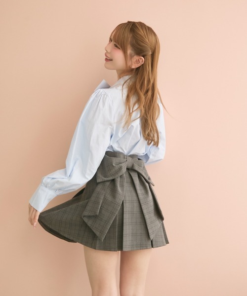 TITTY&CO.(ティティーアンドコー)の「リボンタイブラウス(シャツ/ブラウス・レディース・ブルー/ホワイト・FREE)」の9枚目の写真