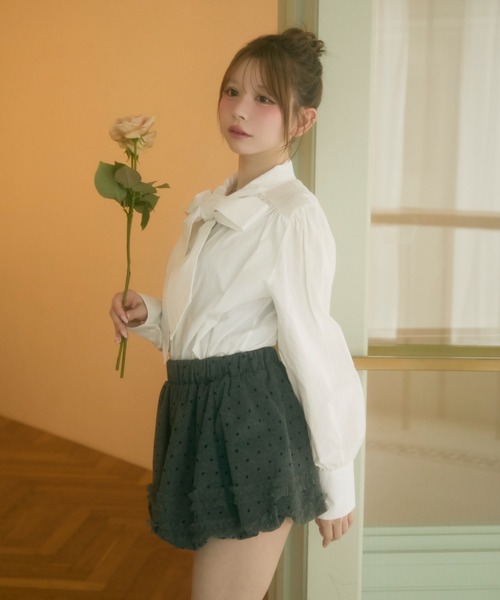 TITTY&CO.(ティティーアンドコー)の「リボンタイブラウス(シャツ/ブラウス・レディース・ブルー/ホワイト・FREE)」の20枚目の写真