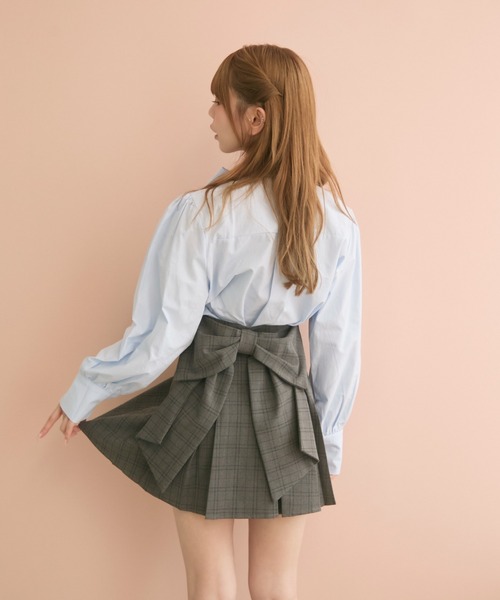 TITTY&CO.(ティティーアンドコー)の「リボンタイブラウス(シャツ/ブラウス・レディース・ブルー/ホワイト・FREE)」の11枚目の写真