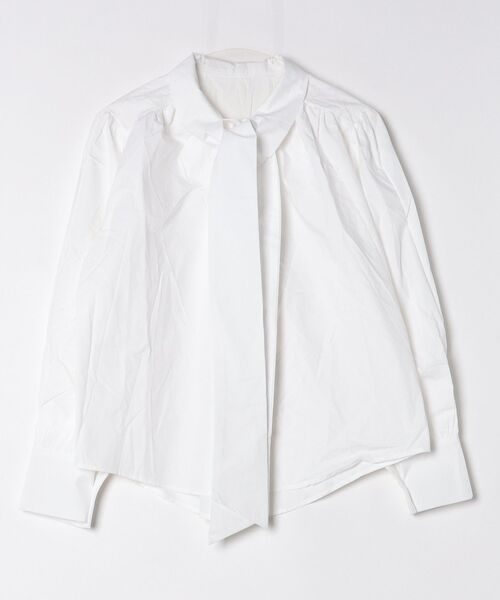 TITTY&CO.(ティティーアンドコー)の「リボンタイブラウス(シャツ/ブラウス・レディース・ブルー/ホワイト・FREE)」の6枚目の写真