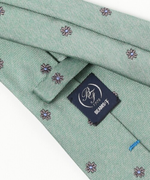 BEAMS F(ビームスエフ)の「シルク フラワー小紋柄 ジャカード ネクタイ(ネクタイ・メンズ・ミント/ネイビー・ONE SIZE)」の4枚目の写真