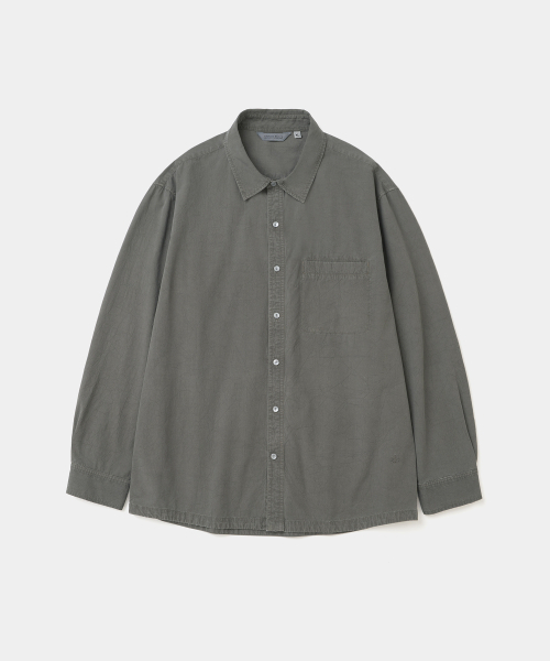 garment dyeing shirt charcoal