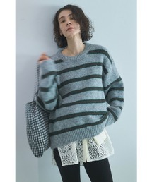 marjour（マージュール）の「AIRY STRIPE KNIT（ニット/セーター）」