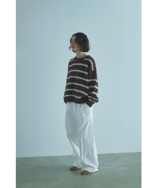 marjour（マージュール）の「AIRY STRIPE KNIT（ニット/セーター・レディース・グレー/ブラウン・M）」の19枚目の写真