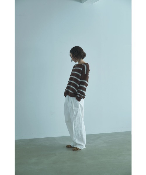 marjour（マージュール）の「AIRY STRIPE KNIT（ニット/セーター・レディース・グレー/ブラウン・M）」の22枚目の写真