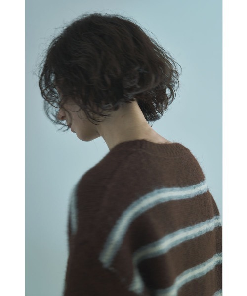 marjour（マージュール）の「AIRY STRIPE KNIT（ニット/セーター・レディース・グレー/ブラウン・M）」の15枚目の写真