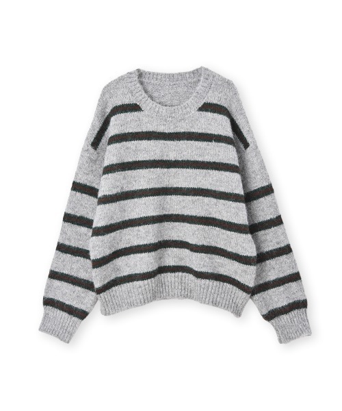 marjour（マージュール）の「AIRY STRIPE KNIT（ニット/セーター・レディース・グレー/ブラウン・M）」の10枚目の写真