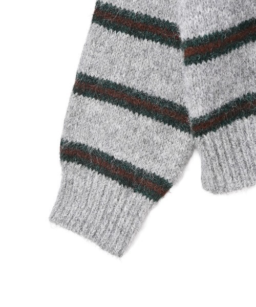 marjour（マージュール）の「AIRY STRIPE KNIT（ニット/セーター・レディース・グレー/ブラウン・M）」の5枚目の写真