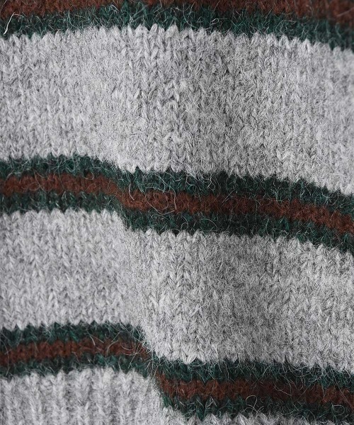 marjour（マージュール）の「AIRY STRIPE KNIT（ニット/セーター・レディース・グレー/ブラウン・M）」の8枚目の写真