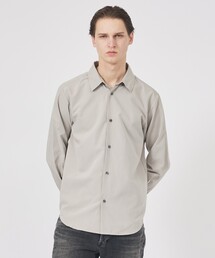 ABAHOUSE GRAY（アバハウスグレイ）の「【リラックスフィット】ピーチサテン レギュラーカラーシャツ（シャツ/ブラウス）」