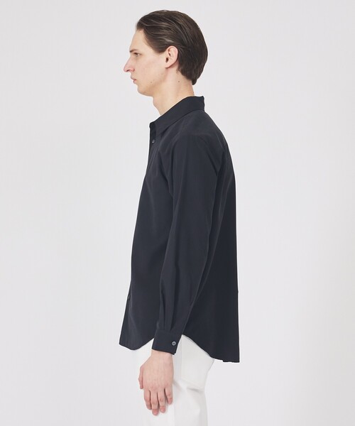 ABAHOUSE GRAY（アバハウスグレイ）の「【リラックスフィット】ピーチサテン レギュラーカラーシャツ（シャツ/ブラウス・メンズ・ブラック/モカ/グレイッシュベージュ/イエロー/グレイッシュブルー・50/48/46）」の11枚目の写真