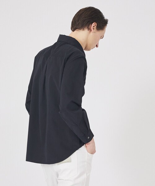 ABAHOUSE GRAY（アバハウスグレイ）の「【リラックスフィット】ピーチサテン レギュラーカラーシャツ（シャツ/ブラウス・メンズ・ブラック/モカ/グレイッシュベージュ/イエロー/グレイッシュブルー・50/48/46）」の13枚目の写真