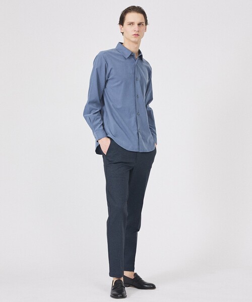 ABAHOUSE GRAY（アバハウスグレイ）の「【リラックスフィット】ピーチサテン レギュラーカラーシャツ（シャツ/ブラウス・メンズ・ブラック/モカ/グレイッシュベージュ/イエロー/グレイッシュブルー・50/48/46）」の17枚目の写真