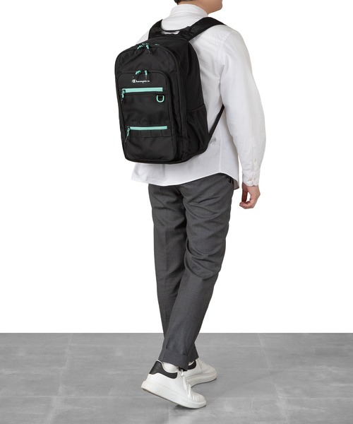 Champion(チャンピオン)の「チャンピオン リュックサック 2気室 通学 65462(バックパック/リュック・メンズ・ベージュ×ブラック/ブラック×ピンク/ブラック×グリーン/ブラック×ホワイト・FREE)」の13枚目の写真