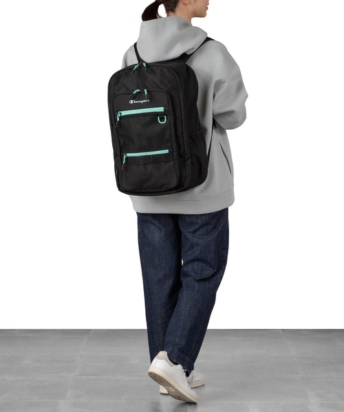 Champion(チャンピオン)の「チャンピオン リュックサック 2気室 通学 65462(バックパック/リュック・メンズ・ベージュ×ブラック/ブラック×ピンク/ブラック×グリーン/ブラック×ホワイト・FREE)」の11枚目の写真