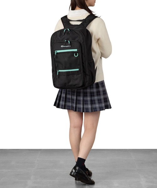 Champion(チャンピオン)の「チャンピオン リュックサック 2気室 通学 65462(バックパック/リュック・メンズ・ベージュ×ブラック/ブラック×ピンク/ブラック×グリーン/ブラック×ホワイト・FREE)」の10枚目の写真