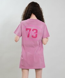 RIKKA FEMME/リッカファム 半袖 Tシャツ ワンピース Tシャツワンピ バックプリント RF6S-2105