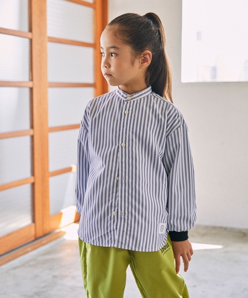 GENERATOR(ジェネレーター)の「GENERATOR/ジェネレーター ストライプシャツ(シャツ/ブラウス・キッズ・グレー/ブラック・M/L/XL)」の4枚目の写真