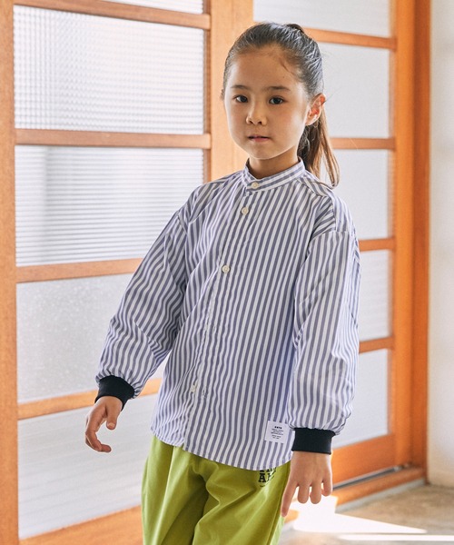 GENERATOR(ジェネレーター)の「GENERATOR/ジェネレーター ストライプシャツ(シャツ/ブラウス・キッズ・グレー/ブラック・M/L/XL)」の5枚目の写真