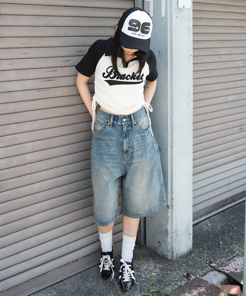 WEGO(ウィゴー)の「WEGO/【26年春夏新作】スーパーバギーデニムショーツ(デニムパンツ・メンズ・インディゴブルー/コバルトブルー/ブラック系3/ブラック系その他4・SMALL/LARGE/MEDIUM)」の20枚目の写真