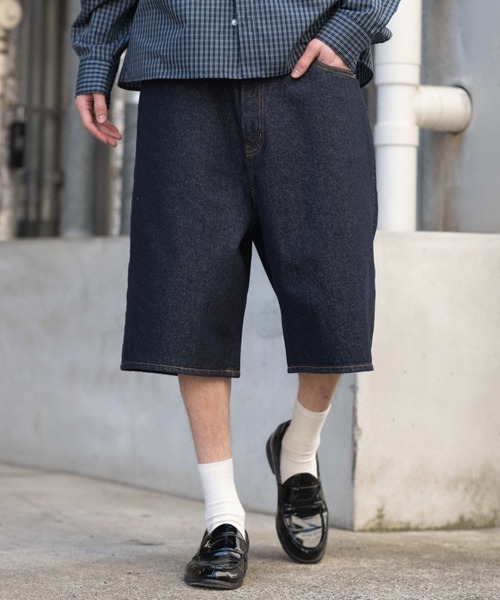 WEGO(ウィゴー)の「WEGO/【26年春夏新作】スーパーバギーデニムショーツ(デニムパンツ・メンズ・インディゴブルー/コバルトブルー/ブラック系3・SMALL/LARGE/MEDIUM)」の22枚目の写真