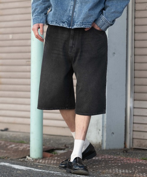 WEGO(ウィゴー)の「WEGO/【26年春夏新作】スーパーバギーデニムショーツ(デニムパンツ・メンズ・インディゴブルー/コバルトブルー/ブラック系3・SMALL/LARGE/MEDIUM)」の10枚目の写真