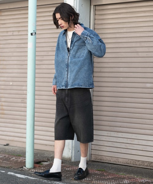 WEGO(ウィゴー)の「WEGO/【26年春夏新作】スーパーバギーデニムショーツ(デニムパンツ・メンズ・インディゴブルー/コバルトブルー/ブラック系3・SMALL/LARGE/MEDIUM)」の13枚目の写真