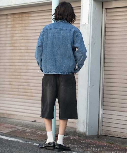 WEGO(ウィゴー)の「WEGO/【26年春夏新作】スーパーバギーデニムショーツ(デニムパンツ・メンズ・インディゴブルー/コバルトブルー/ブラック系3・SMALL/LARGE/MEDIUM)」の15枚目の写真