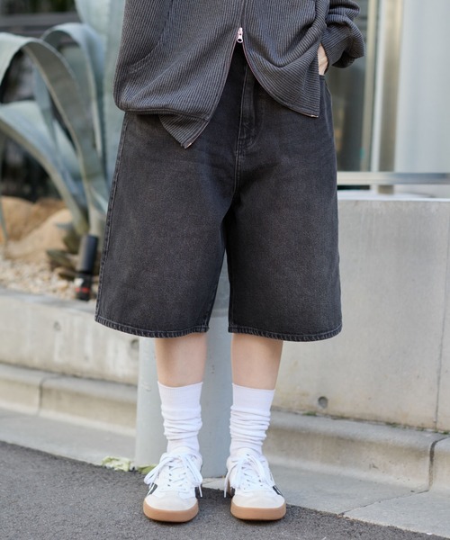 WEGO(ウィゴー)の「WEGO/【26年春夏新作】スーパーバギーデニムショーツ(デニムパンツ・メンズ・インディゴブルー/コバルトブルー/ブラック系3・SMALL/LARGE/MEDIUM)」の16枚目の写真