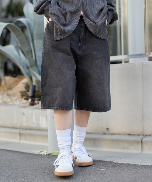 WEGO(ウィゴー)の「WEGO/【26年春夏新作】スーパーバギーデニムショーツ(デニムパンツ・メンズ・インディゴブルー/コバルトブルー/ブラック系3・SMALL/LARGE/MEDIUM)」の17枚目の写真