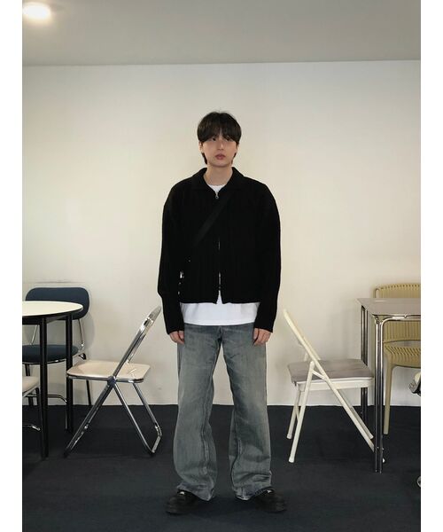 IDWS(アイドンワナセル)の「Wave Line Boucle Collar Knit Black(カーディガン/ボレロ・レディース・その他・0/2)」の5枚目の写真