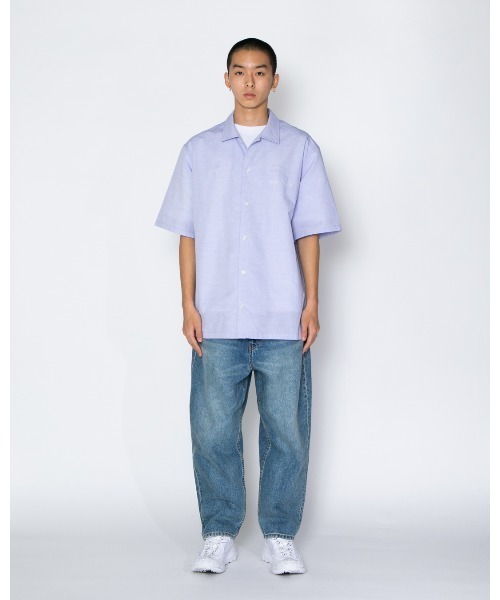 APPLEBUM(アップルバム)の「Smooth Typewriter S/S Shirt(シャツ/ブラウス・メンズ・ブルー/グレー・X-LARGE/LARGE/MEDIUM)」の3枚目の写真