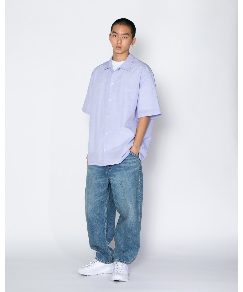 APPLEBUM(アップルバム)の「Smooth Typewriter S/S Shirt(シャツ/ブラウス・メンズ・ブルー/グレー・X-LARGE/LARGE/MEDIUM)」の4枚目の写真