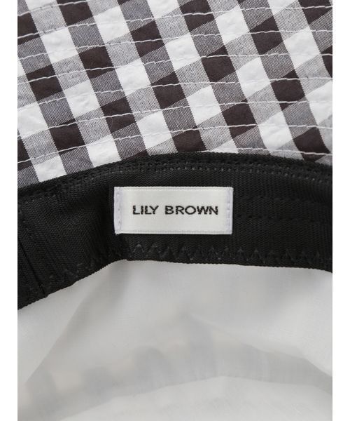 LILY BROWN(リリーブラウン)の「UVカットバケットハット(ハット・レディース・ホワイト/ブラウン/チェック・F)」の6枚目の写真