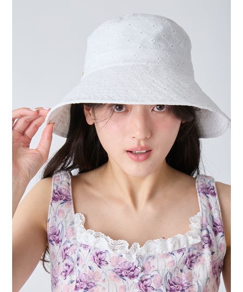 LILY BROWN(リリーブラウン)の「UVカットバケットハット(ハット・レディース・ホワイト/ブラウン/チェック・F)」の21枚目の写真
