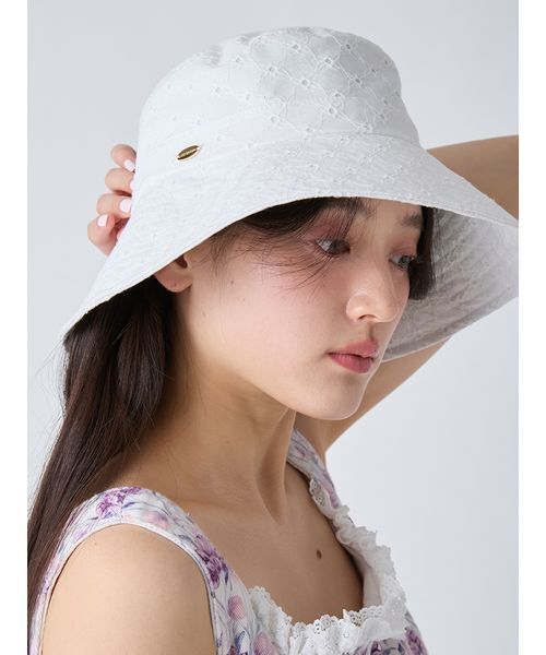 LILY BROWN(リリーブラウン)の「UVカットバケットハット(ハット・レディース・ホワイト/ブラウン/チェック・F)」の20枚目の写真