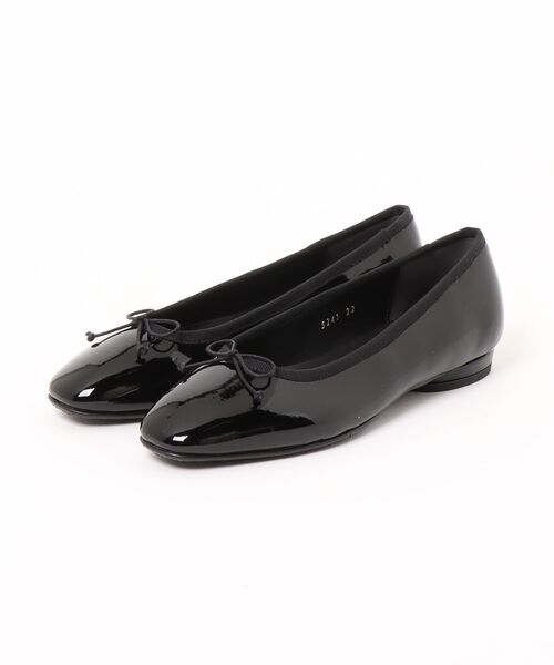 tsumori chisato WALK(ツモリチサトウォーク)の「オールウェザー対応スクエアトゥバレエシューズ(レインシューズ・レディース・シルバー/ブラック・22.5cm/23.0cm/23.5cm/24.0cm/24.5cm/22.0cm)」の1枚目の写真
