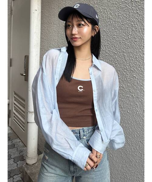 MURUA（ムルーア）の「マットシアーシャツ（シャツ/ブラウス・レディース・その他/ブラック/ホワイト/その他2/ブルー・2/1）」の21枚目の写真