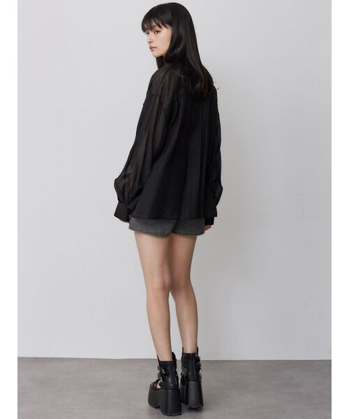 MURUA(ムルーア)の「【選べる着丈】マットシアーシャツ 夏服(シャツ/ブラウス・レディース・その他/ブラック/ホワイト/その他2/ブルー・2/1)」の20枚目の写真