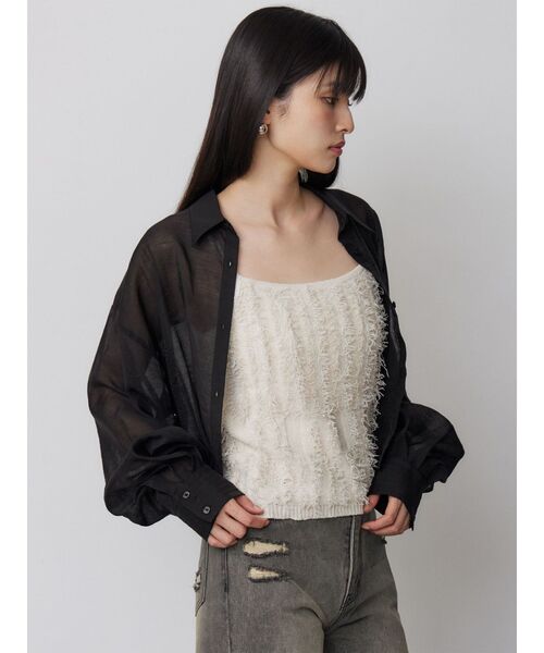 MURUA(ムルーア)の「【選べる着丈】マットシアーシャツ 夏服(シャツ/ブラウス・レディース・その他/ブラック/ホワイト/その他2/ブルー・2/1)」の22枚目の写真