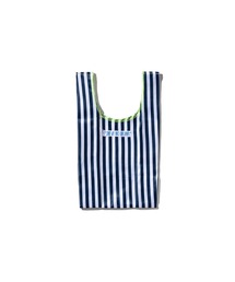 SCHOOL TIE FABRIC SMALL BAG / Navy BluexWhite