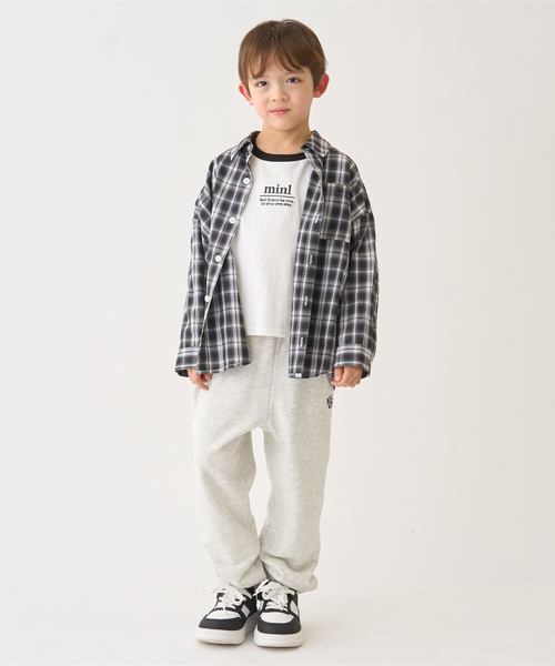 minimal（ミニマル）の「【インナーセット】長袖チェックシャツ（シャツ/ブラウス・キッズ・ラベンダー/サックスブルー/ブラック・130cm/120cm/110cm/100cm/140cm）」の5枚目の写真