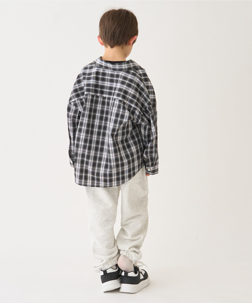 minimal（ミニマル）の「【インナーセット】長袖チェックシャツ（シャツ/ブラウス・キッズ・ラベンダー/サックスブルー/ブラック・130cm/120cm/110cm/100cm/140cm）」の15枚目の写真