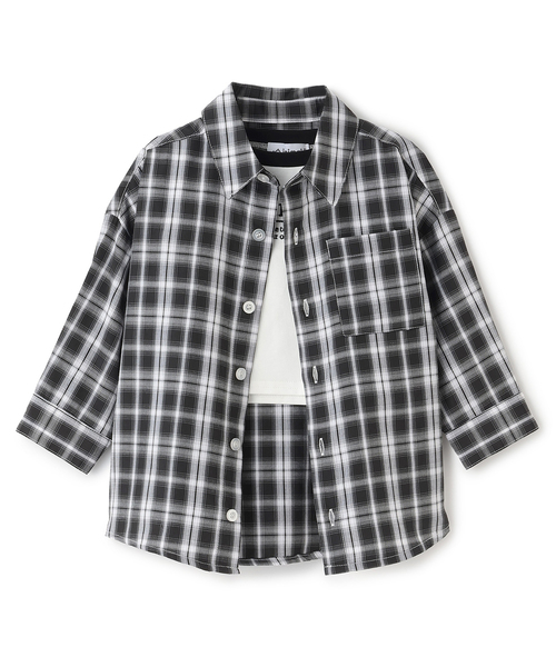 minimal（ミニマル）の「【インナーセット】長袖チェックシャツ（シャツ/ブラウス・キッズ・ラベンダー/サックスブルー/ブラック・130cm/120cm/110cm/100cm/140cm）」の19枚目の写真