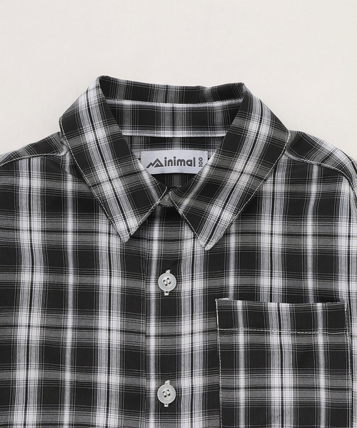 minimal（ミニマル）の「【インナーセット】長袖チェックシャツ（シャツ/ブラウス・キッズ・ラベンダー/サックスブルー/ブラック・130cm/120cm/110cm/100cm/140cm）」の22枚目の写真