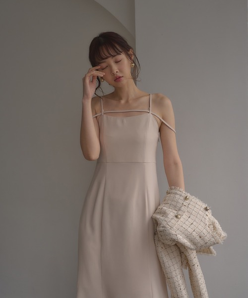 SOELA（ソエラ）の「【INGNI　SOELA】マルチウェイキャミワンピース／WEB限定（ワンピース・レディース・ライトベージュ/ブラック・M）」の22枚目の写真