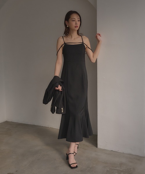 SOELA（ソエラ）の「【INGNI　SOELA】マルチウェイキャミワンピース／WEB限定（ワンピース・レディース・ライトベージュ/ブラック・M）」の11枚目の写真