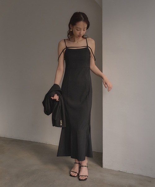 SOELA（ソエラ）の「【INGNI　SOELA】マルチウェイキャミワンピース／WEB限定（ワンピース・レディース・ライトベージュ/ブラック・M）」の13枚目の写真