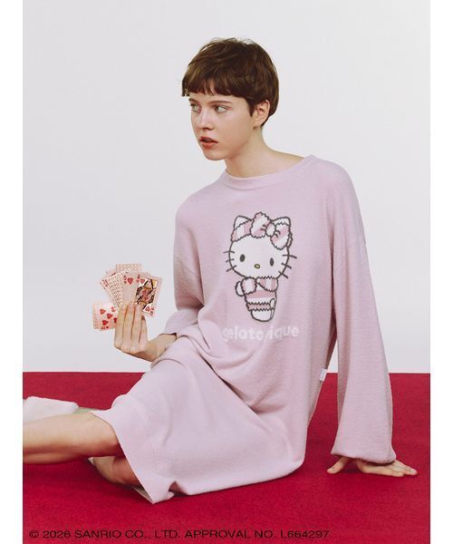 sanrio house（サンリオハウス）の「【gelato pique】【LADIES】スムーズィ―ミニワンピース（ルームウェア/パジャマ・レディース・オフホワイト/ライトブルー/ネイビー/ピンク・F）」の6枚目の写真